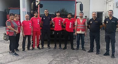 Elazığ belediyesi itfaiyesinden sar ekibine destek eğitimi