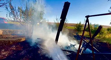 Elazığ'da bahçede çıkan yangın büyümeden söndürüldü