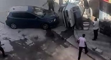 Elazığ'da kaza yapan otomobil yan yattı: 1 yaralı