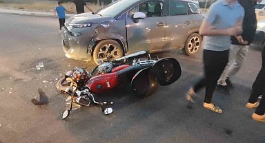 Elazığ'da otomobil ile motosiklet çarpıştı:1 yaralı