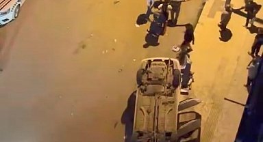 Elazığ'da otomobil takla attı