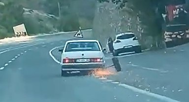 Tofaş Şahin'in seyir halindeyken tekeri koptu, facianın eşiğinden dönüldü