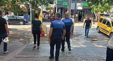 Tunceli'de kaldırım işgaline yönelik denetim: 9 esnafa para cezası