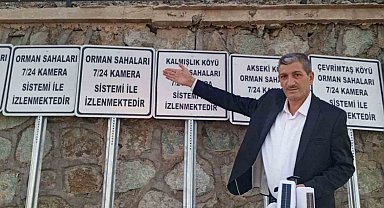 Elazığ'da alkışlanacak hareket: Muhtar ormanlık alanlara kamera sistemi taktırdı