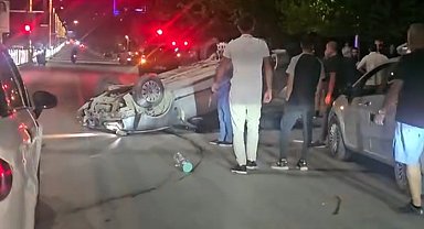 Elazığ'da kontrolden çıkan otomobil takla attı: 1 yaralı