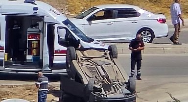 Elazığ'da otomobil takla attı: 1 yaralı