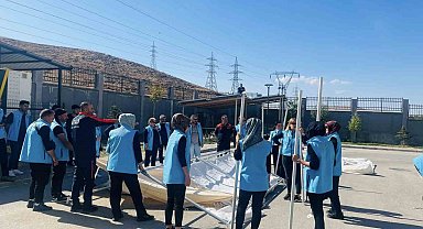 Elazığ'da yangın söndürme ve çadır kurma eğitimi