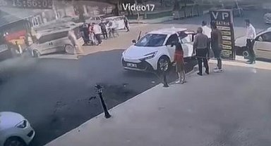 Tartıştığı sürücüye saldırdı: O anlar kamerada