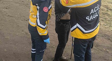 Yanına yıldırım düşen şahıs yaralandı