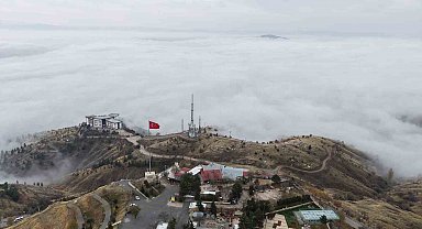 Elazığ sis denizinde kayboldu, ortaya kartpostallık görüntüler çıktı