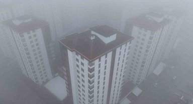 Elazığ'da 200 metreden şehir sis içinde kayboldu