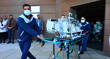 Fethi Sekin Şehir Hastanesi'nde deprem ve yangın tatbikatı