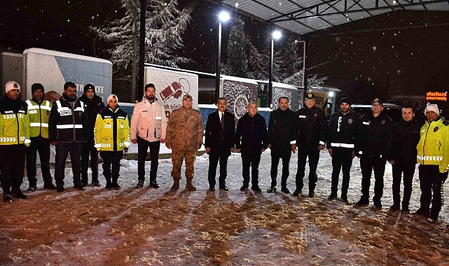 Elazığ protokolü, görevi başındaki güvenlik güçleriyle bir araya geldi