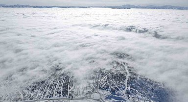 Sis ve kar altındaki Harput, en sessiz günlerini yaşıyor