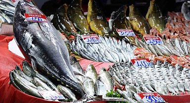 Elazığ Kapalı Çarşı'da 85 kiloluk orkinos tezgaha indi