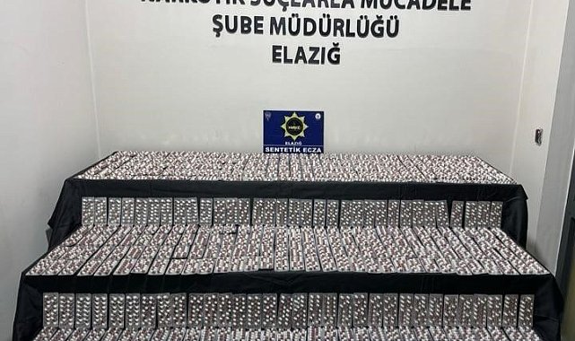 Elazığ'da bir şahsın çantasında yapılan aramada, 6 bin adet sentetik hap ele geçirildi