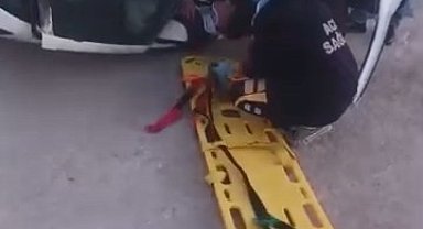 Elazığ'da otomobil takla attı: 2 yaralı