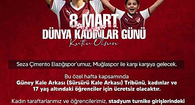Elazığspor'dan kadın taraftarlara jest
