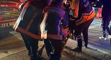 Kaza yapan otomobil ters döndü: 7 yaralı