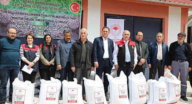 Elazığ'da 150 üreticiye 24 ton nohut tohumu dağıtıldı