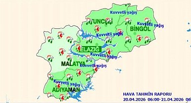Meteoroloji 13. Bölge Müdürlüğünden, 4 ile kuvvetli yağış uyarısı