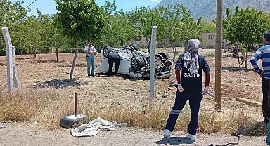 Kontrolden çıkan otomobil takla attı: 1 yaralı