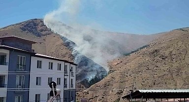 Elazığ'da dağlık alanda yangın