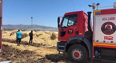Elazığ'da saman yangını büyümeden söndürüldü